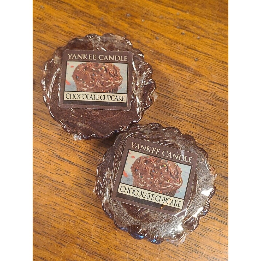(2) Yankee Candle CHOCOLATE CUPCAKE Wax Potpourri Tarts Melts Original SHELFWARE
